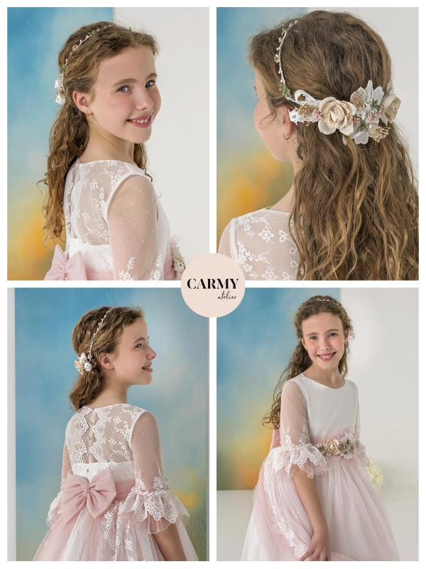 Vestido rosa romántico Carmy