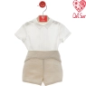 Conjunto bebe ceremonia Del Sur 0282 camel