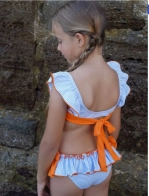 Bikini niña mandarina Marena 040324B