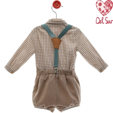 Conjunto bebe tirantes 'Purpurina' Del Sur 1875