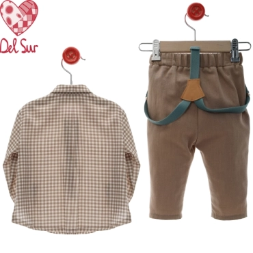 Conjunto bebe pantalón largo 'Purpurina' Del Sur 2875