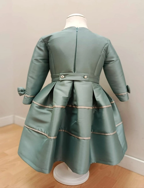 Vestido ceremonia verde agua Atelier de Candela 