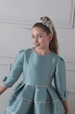 Vestido ceremonia verde agua Atelier de Candela 