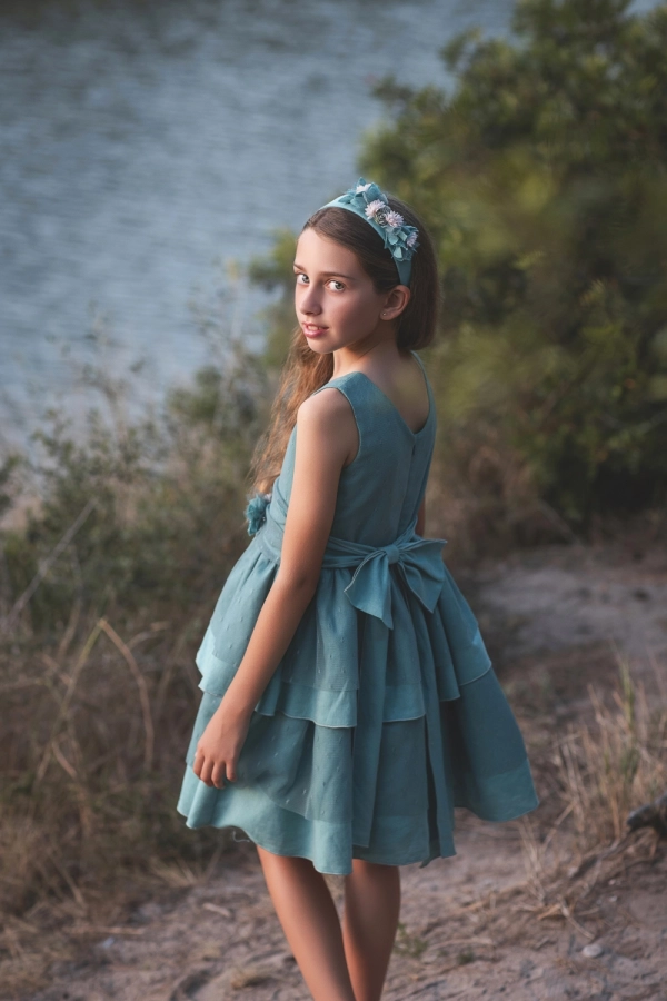 Vestido de arras verde Atelier de Candela 26007