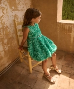Vestido flores 3d Abel y Lula 5038