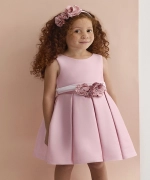 Vestido mikado rosa Abel y Lula 5030
