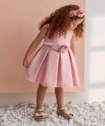 Vestido mikado rosa Abel y Lula 5030