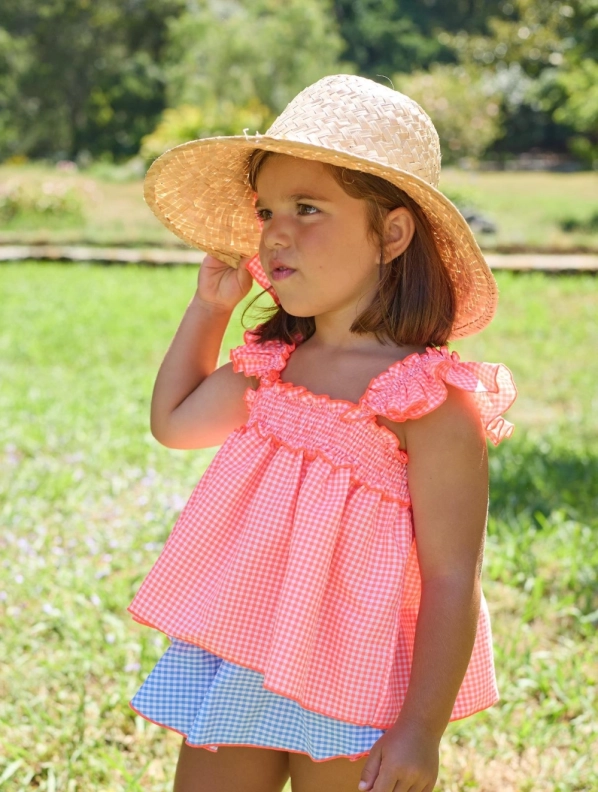 Braguita vichy y blusa 'Bike' La Martinica 10437