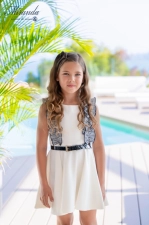 Vestido niña blanco roto Miranda 0300v