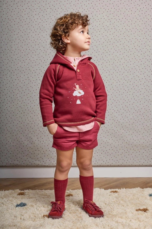 Sudadera de niño granate 