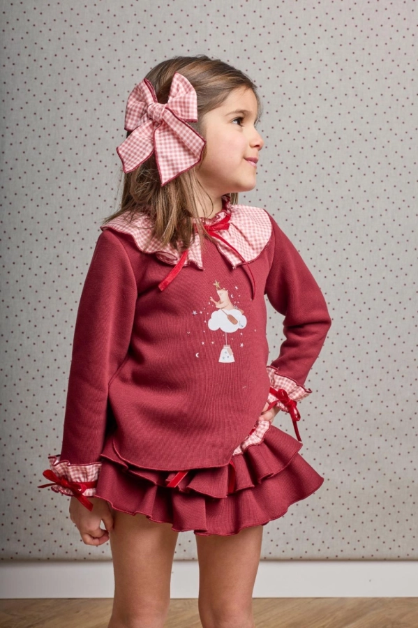 Sudadera de niña con braguita 