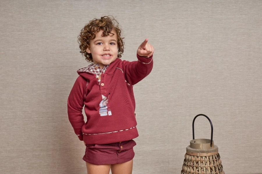 Sudadera niño granate 