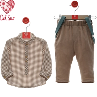 Conjunto bebe pantalón largo 'Purpurina' Del Sur 2875