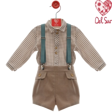 Conjunto bebe tirantes 'Purpurina' Del Sur 1875