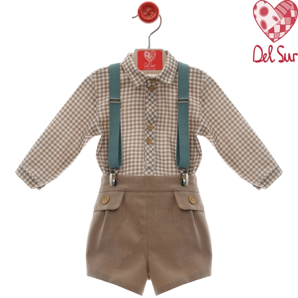 Conjunto bebe tirantes 'Purpurina' Del Sur 1875