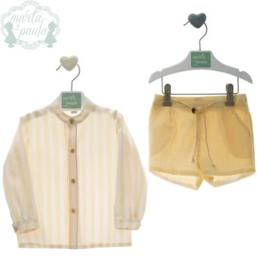 Conjunto niño manga larga verde 'Zodiaco' Marta y Paula 