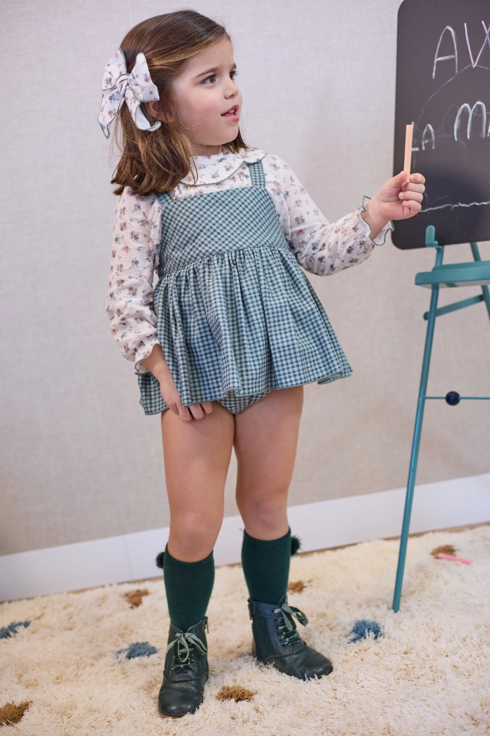 Conjunto Ranita y Blusa 'Petit&Flower' La Martinica 9874g
