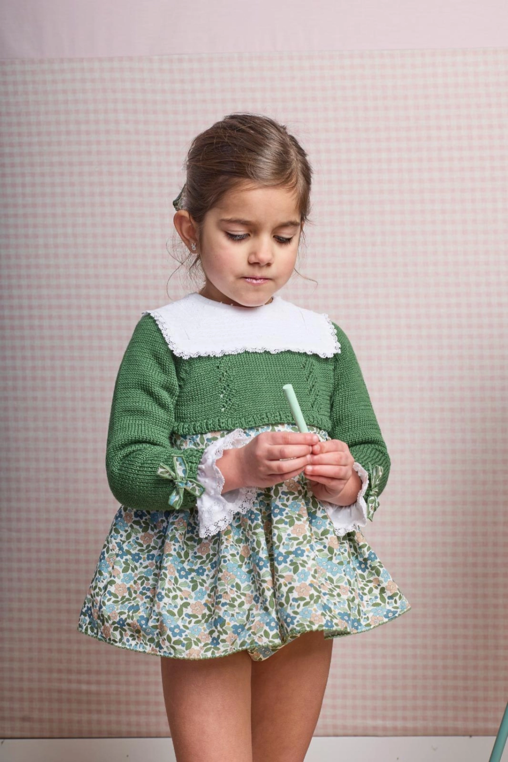 Jersey niña corto verde 