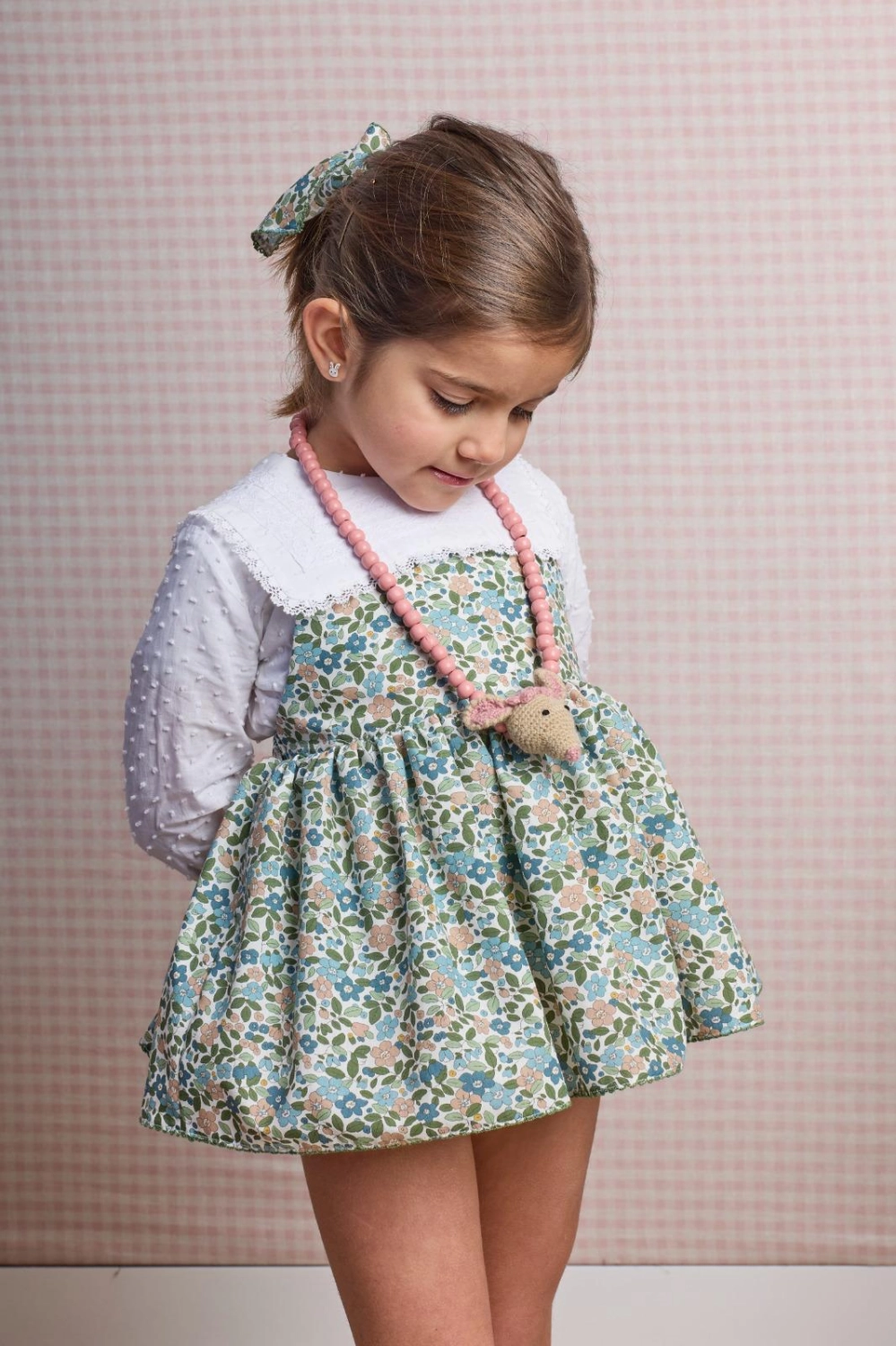 Ranita y blusa entredós de flores 