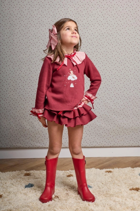 Sudadera de niña con braguita 