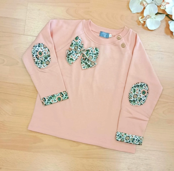 Sudadera salmon Mon petit Bonbon 