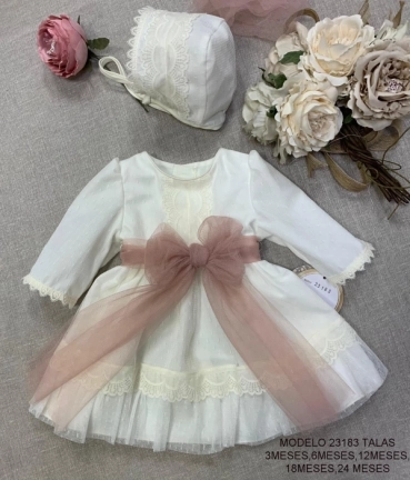 Vestido bautizo de plumeti Lilus 23183