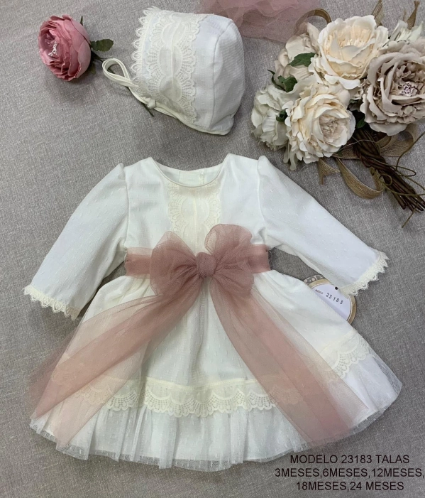 Vestido bautizo de plumeti Lilus 23183
