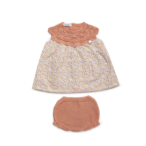 Vestido bebe salmon Juliana