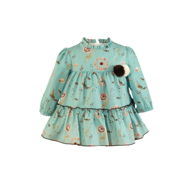 Vestido bebe verde agua Miranda 0504-v