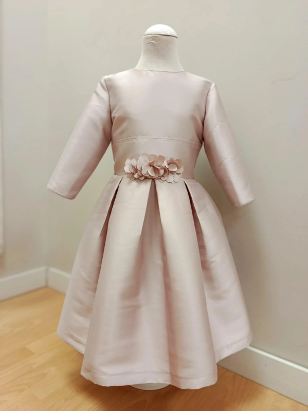 Vestido ceremonia niña rosa Atelier de Candela 26133