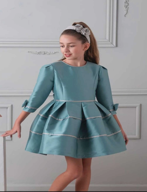 Vestido ceremonia verde agua Atelier de Candela 26108