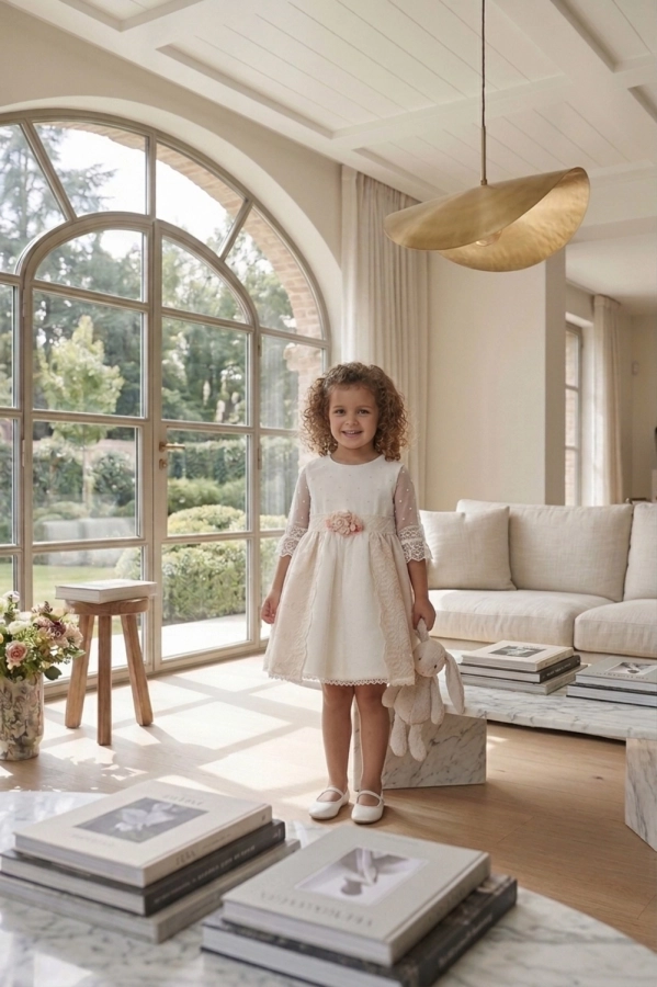 Vestido de ceremonia niña rosas Lilus