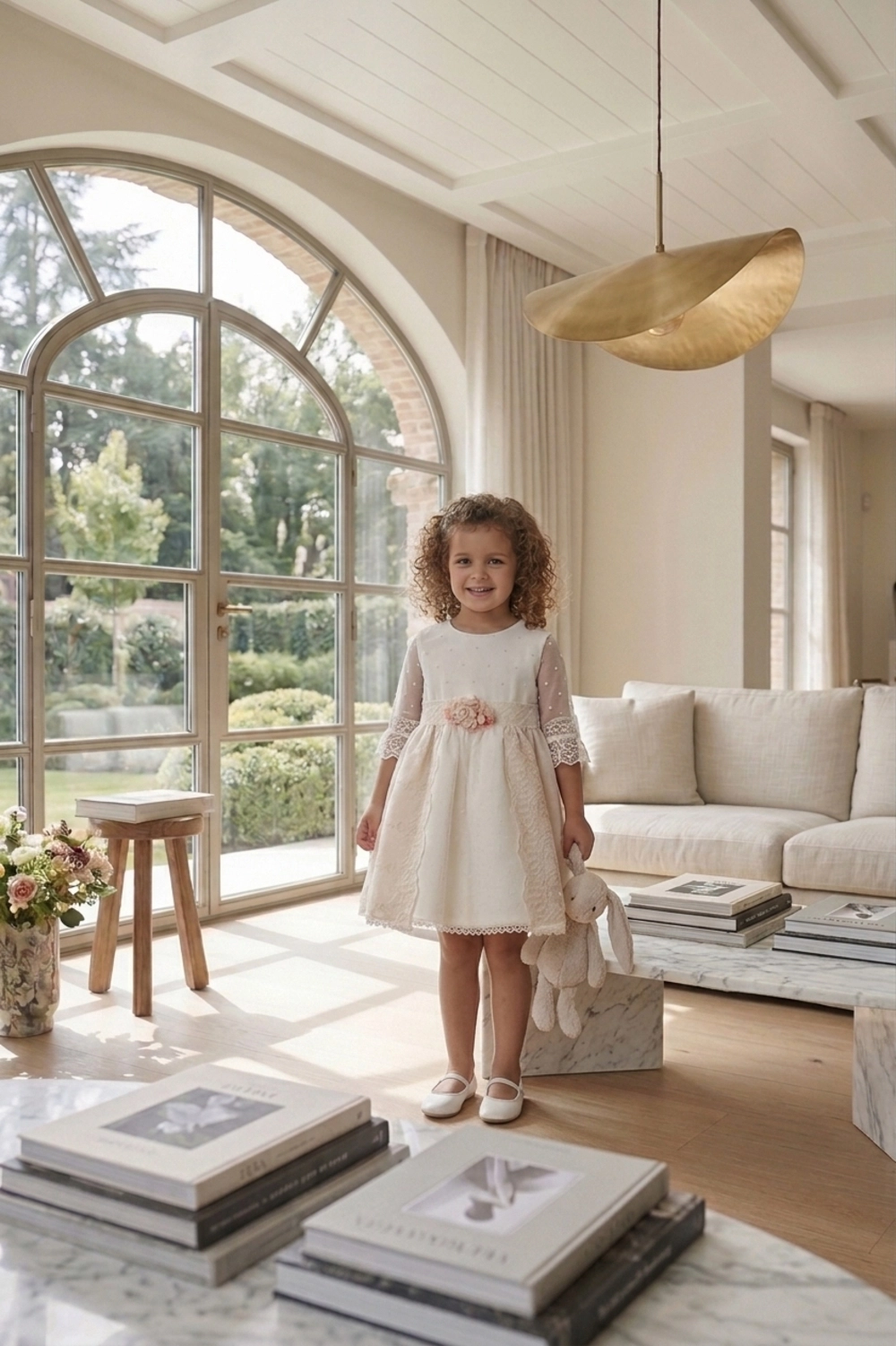 Vestido de ceremonia niña rosas Lilus