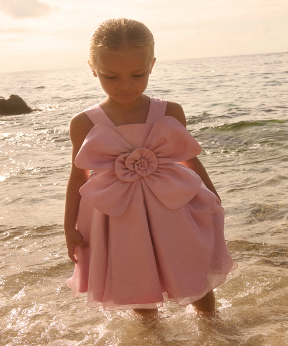Vestido flor organza Abel y Lula 5049