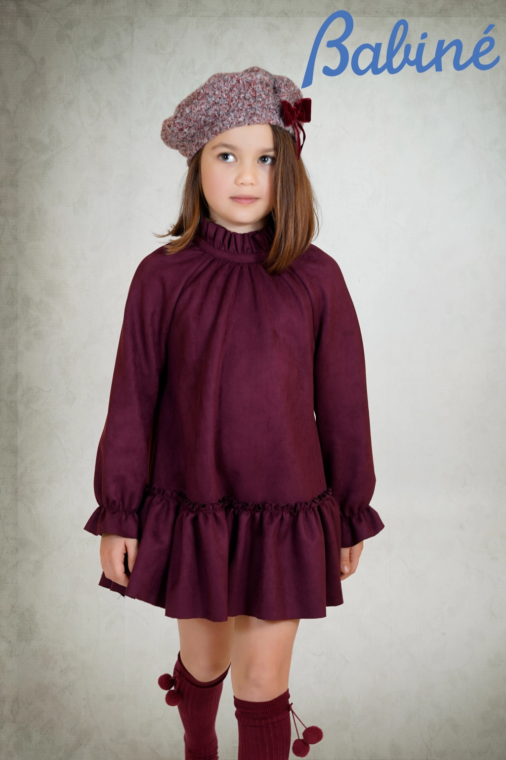 Vestido granate Babine 12829