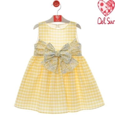 Vestido infantil ocre 'Barbados' Del Sur 0550