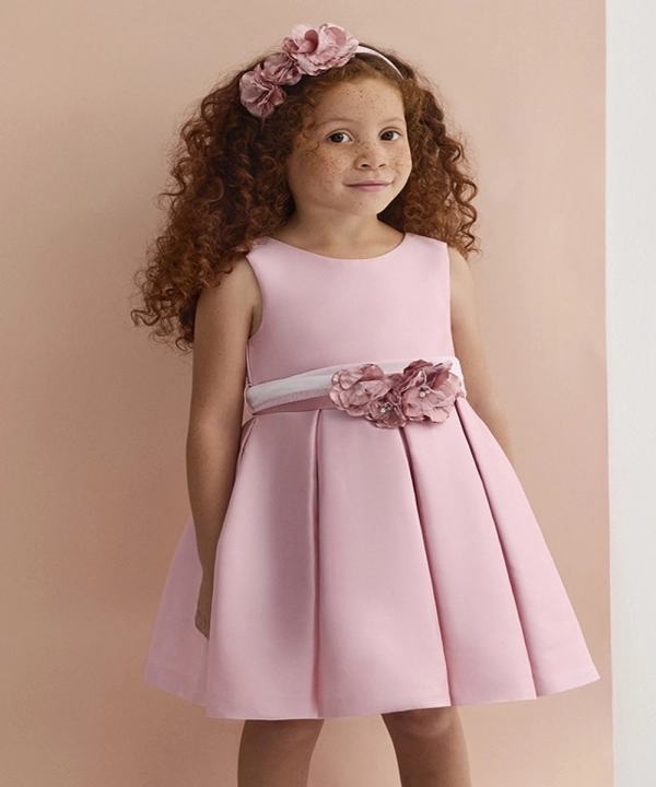 Vestido mikado rosa Abel y Lula 5030