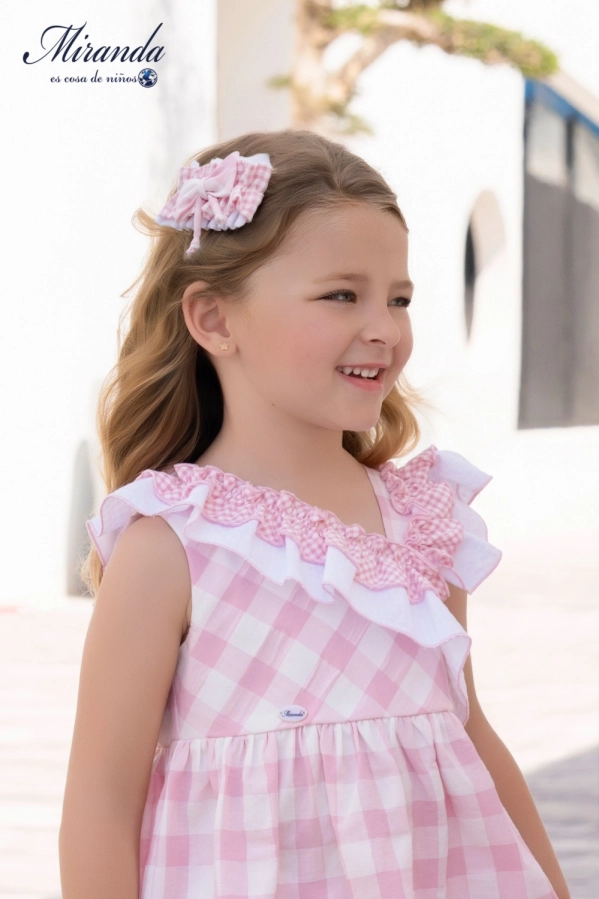 Vestido niña rosa Miranda 0602v