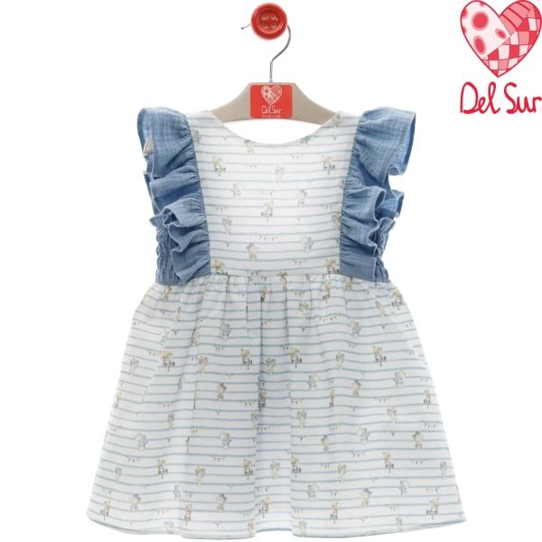 Vestido niña 'Santorini' Del Sur