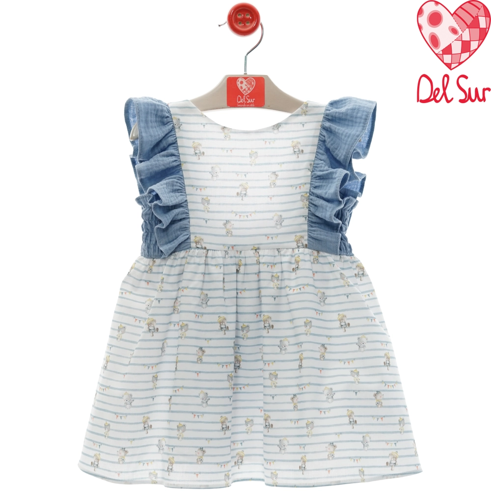 Vestido niña 'Santorini' Del Sur 0557