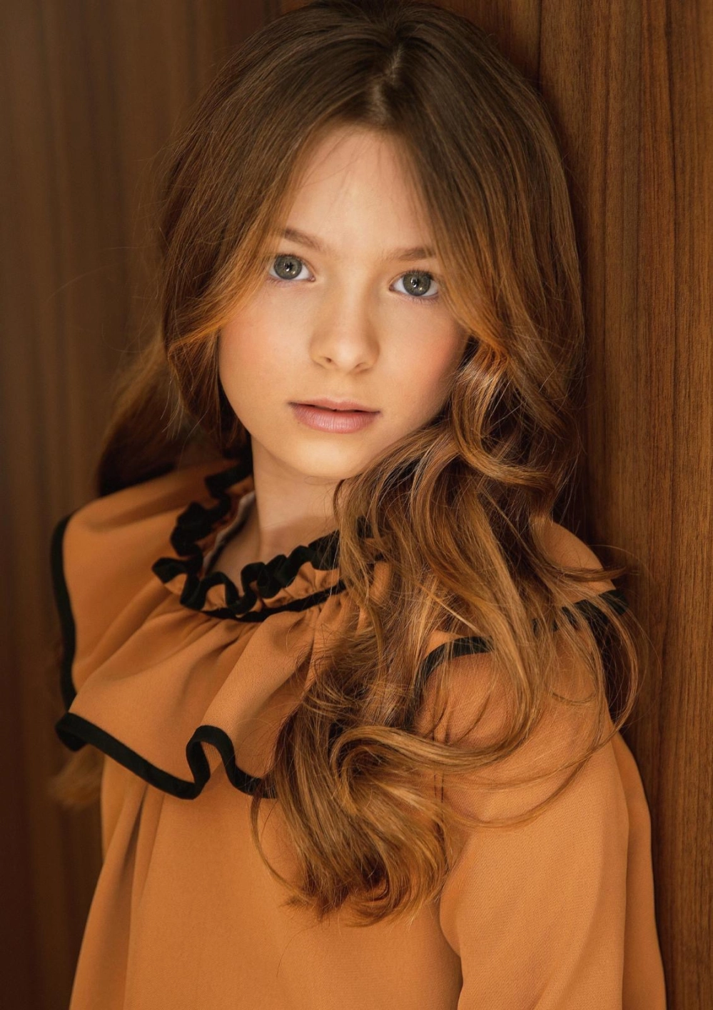 Vestido ocre niña Eve Children VE6654